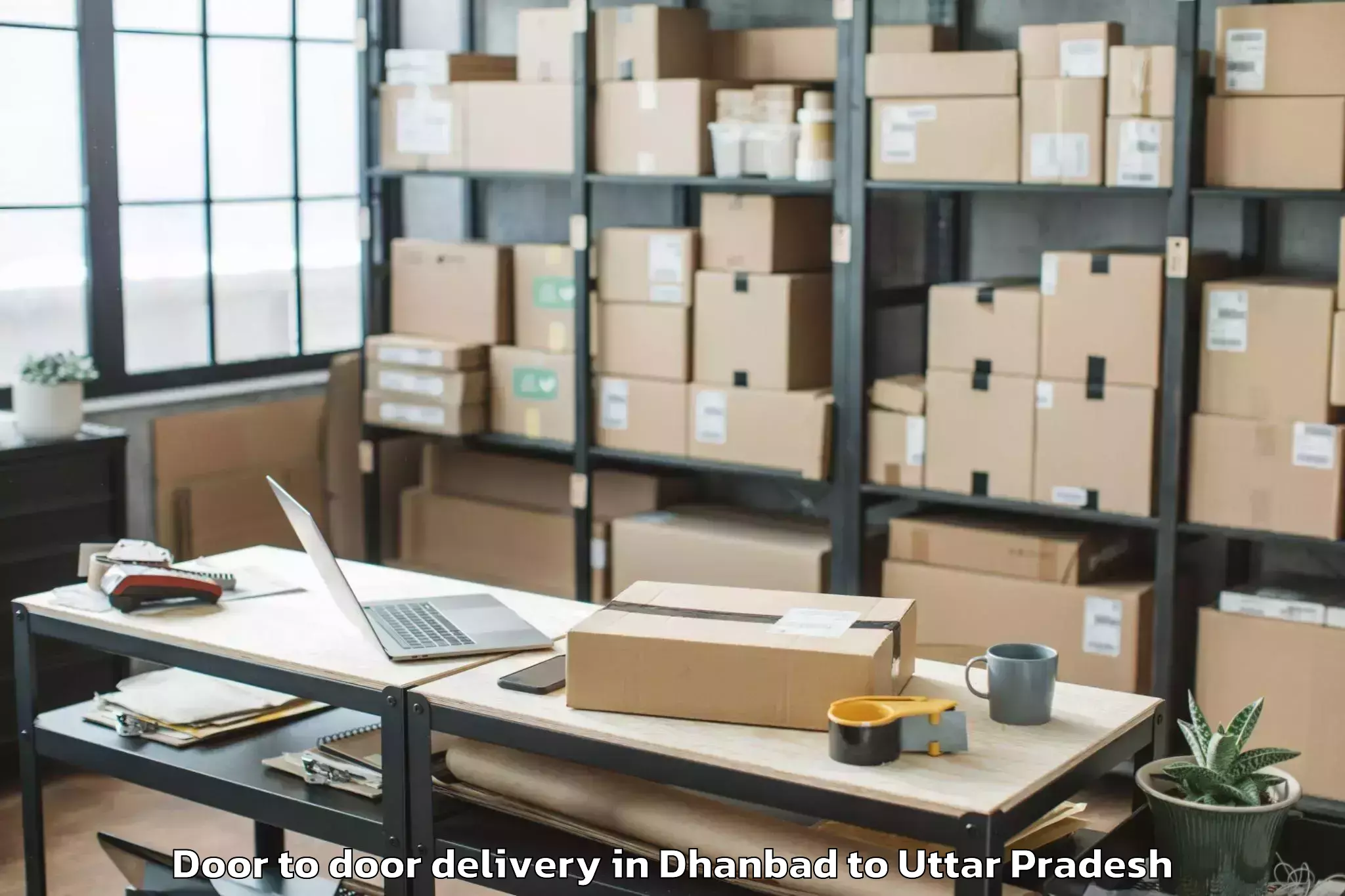 Reliable Dhanbad to Abhilashi University Banda Door To Door Delivery